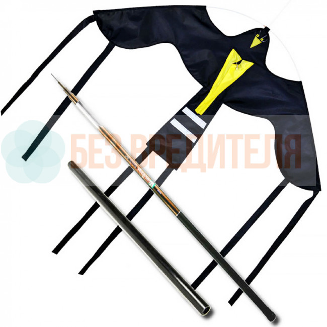 Динамический отпугиватель птиц Крук с флагштоком 6 м