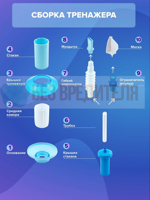 Дыхательный тренажер Самоздрав Комфорт
